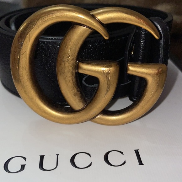 Black leather Gucci belt - Picture 2 of 5